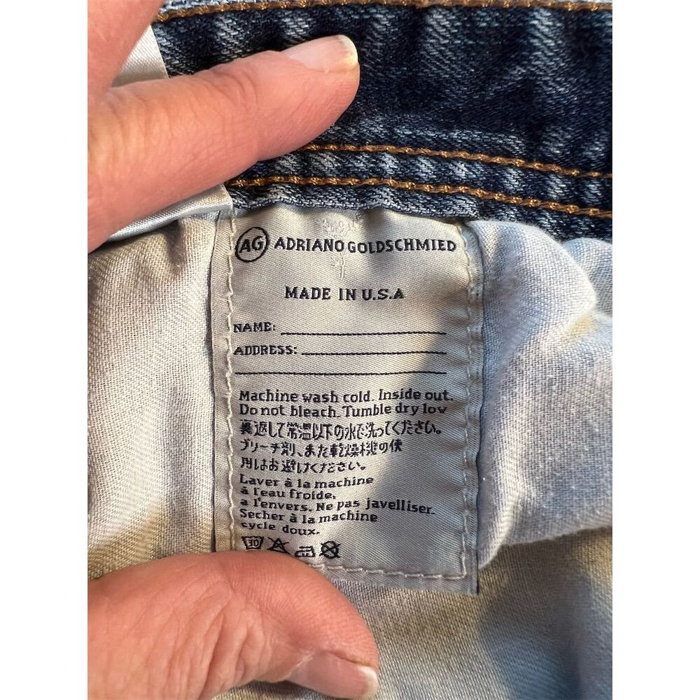AG Adriano Goldschmied Men's Blue Straight Leg Jeans Size 36x32 - Picture 8 of 11